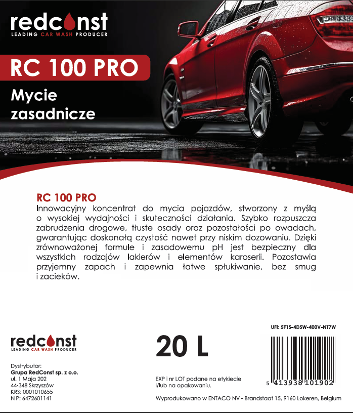 RC100 PRO Mycie zasadnicze + Piana aktywna